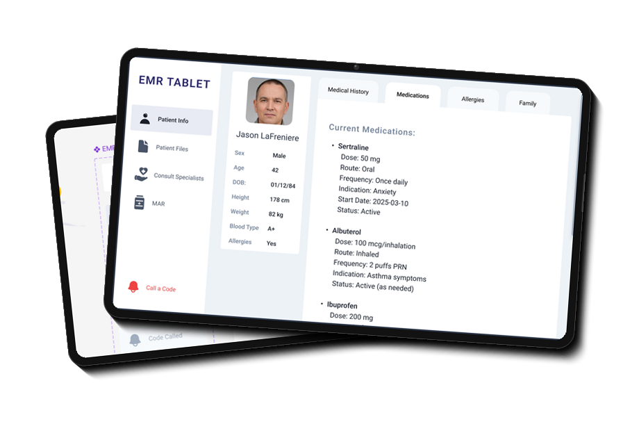 EMR tablet redesign