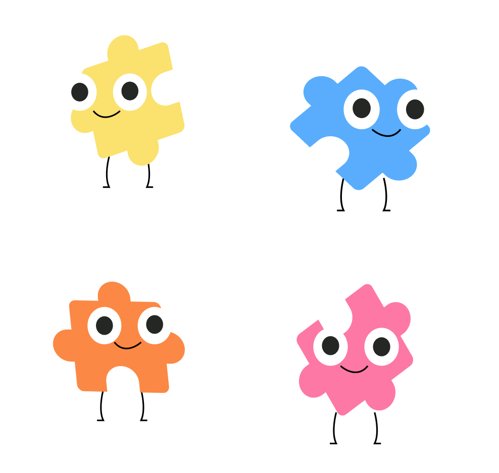 ProjectPals puzzle mascots